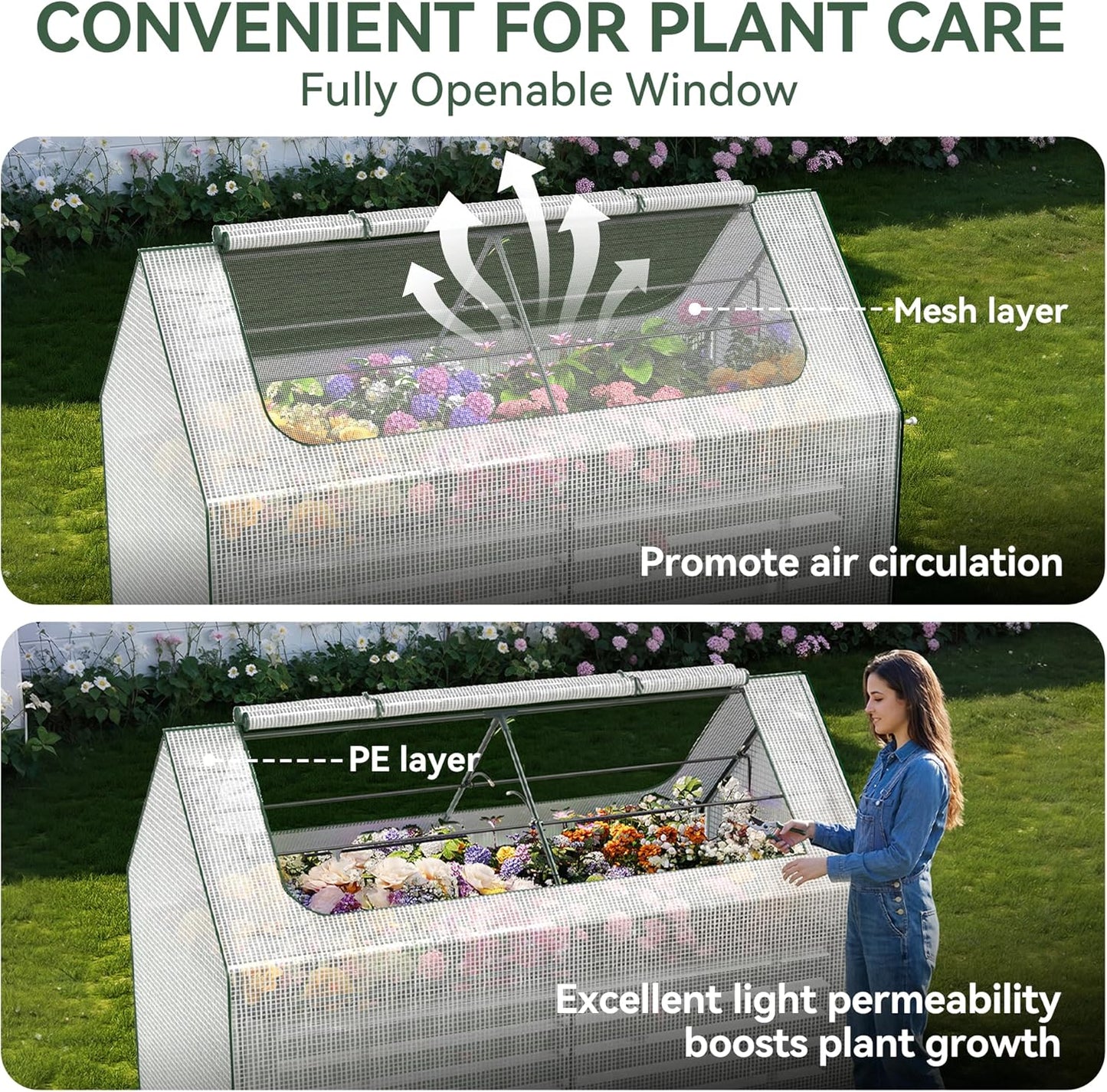 Lineware Raised Garden Bed with Self-Watering System, 6x3x1 ft Elevated Planter Boxes Outdoor with PE Cover, Galvanized Raised Beds for Gardening,Vegetables,Flowers, Backyard, Patio