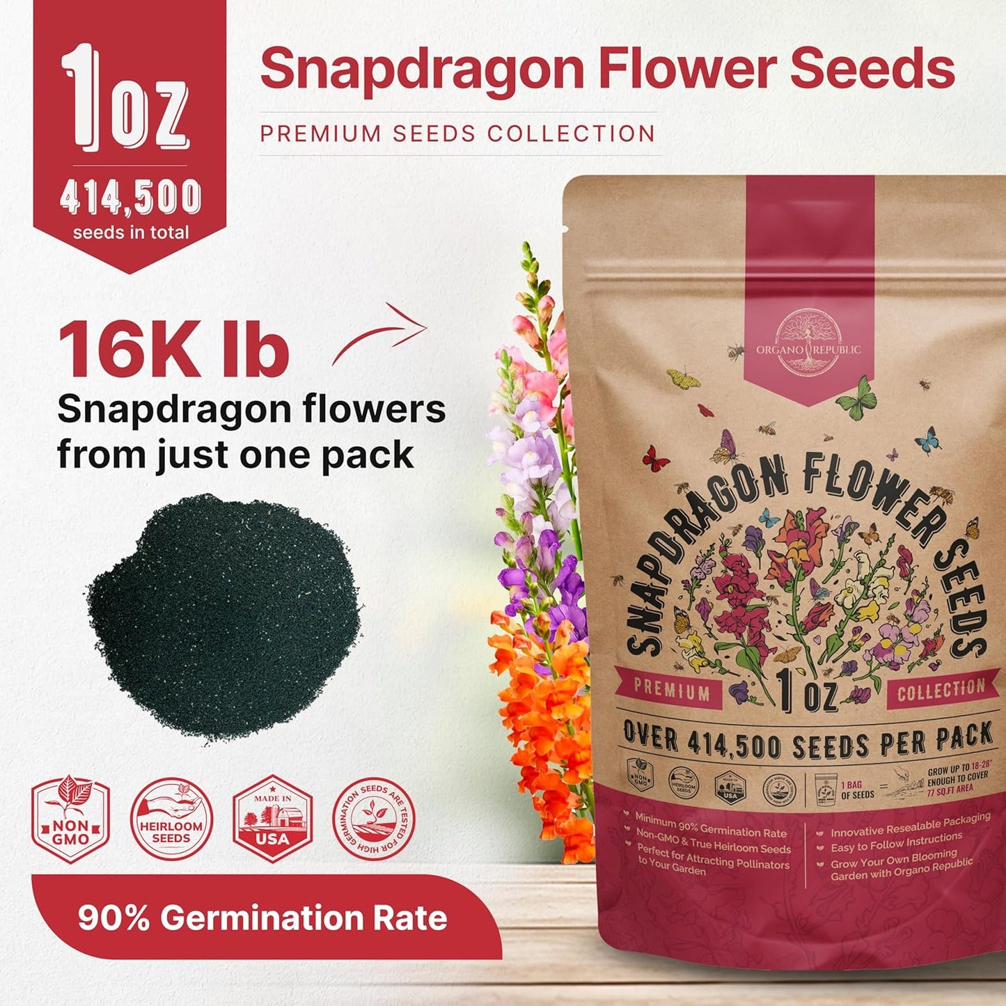 Sunflower Mix Seeds Pack 8 oz - Over 10,300 Non-GMO Heirloom Sunflower Seeds for Planting, Annual Flowers in Individual Seed Packet for Planting Home Garden Indoor & Outdoor Gardening