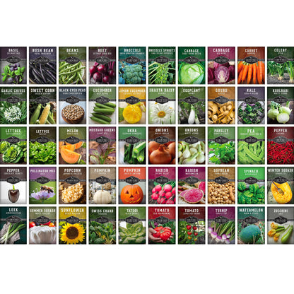 Survival Farmer Seed Vault – 100 Pack of Heirloom Vegetable Seeds for Planting – Non-GMO Vegetables, Fruits, Herbs – Sealed Kit for Long-Term Emergency Storage – Survival Garden Seeds