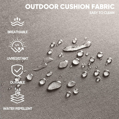 Luxury Patio Furniture Set with 6-inch Thick Cushion, Outdoor Furniture with Fire Pit Table, Swivel Chairs, Sofa, Side Table, Ottomans, 9pcs Wicker Conversation Set(Brown Wicker | Grey Cushion)