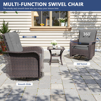 13 PCS Outdoor Patio Furniture Set,Outdoor Sectional Furniture with 43" 55000 BTU Gas Propane Fire Pit Table,All Weather PE Rattan Wicker Patio Conversation Set,Navy Blue