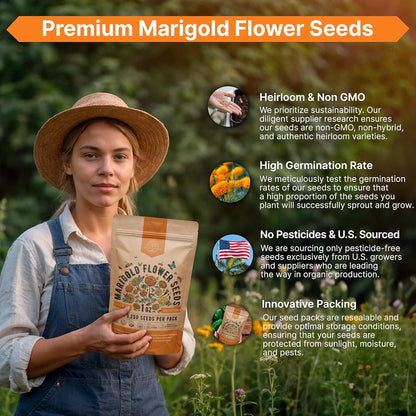 Sunflower Mix Seeds Pack 8 oz - Over 10,300 Non-GMO Heirloom Sunflower Seeds for Planting, Annual Flowers in Individual Seed Packet for Planting Home Garden Indoor & Outdoor Gardening