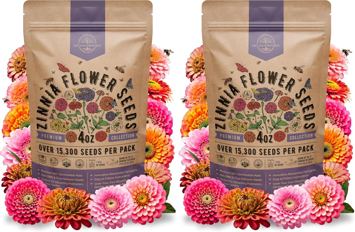 Sunflower Mix Seeds Pack 8 oz - Over 10,300 Non-GMO Heirloom Sunflower Seeds for Planting, Annual Flowers in Individual Seed Packet for Planting Home Garden Indoor & Outdoor Gardening