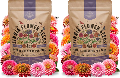Sunflower Mix Seeds Pack 8 oz - Over 10,300 Non-GMO Heirloom Sunflower Seeds for Planting, Annual Flowers in Individual Seed Packet for Planting Home Garden Indoor & Outdoor Gardening