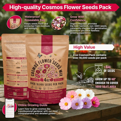 Sunflower Mix Seeds Pack 8 oz - Over 10,300 Non-GMO Heirloom Sunflower Seeds for Planting, Annual Flowers in Individual Seed Packet for Planting Home Garden Indoor & Outdoor Gardening