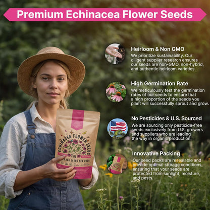 Sunflower Mix Seeds Pack 8 oz - Over 10,300 Non-GMO Heirloom Sunflower Seeds for Planting, Annual Flowers in Individual Seed Packet for Planting Home Garden Indoor & Outdoor Gardening