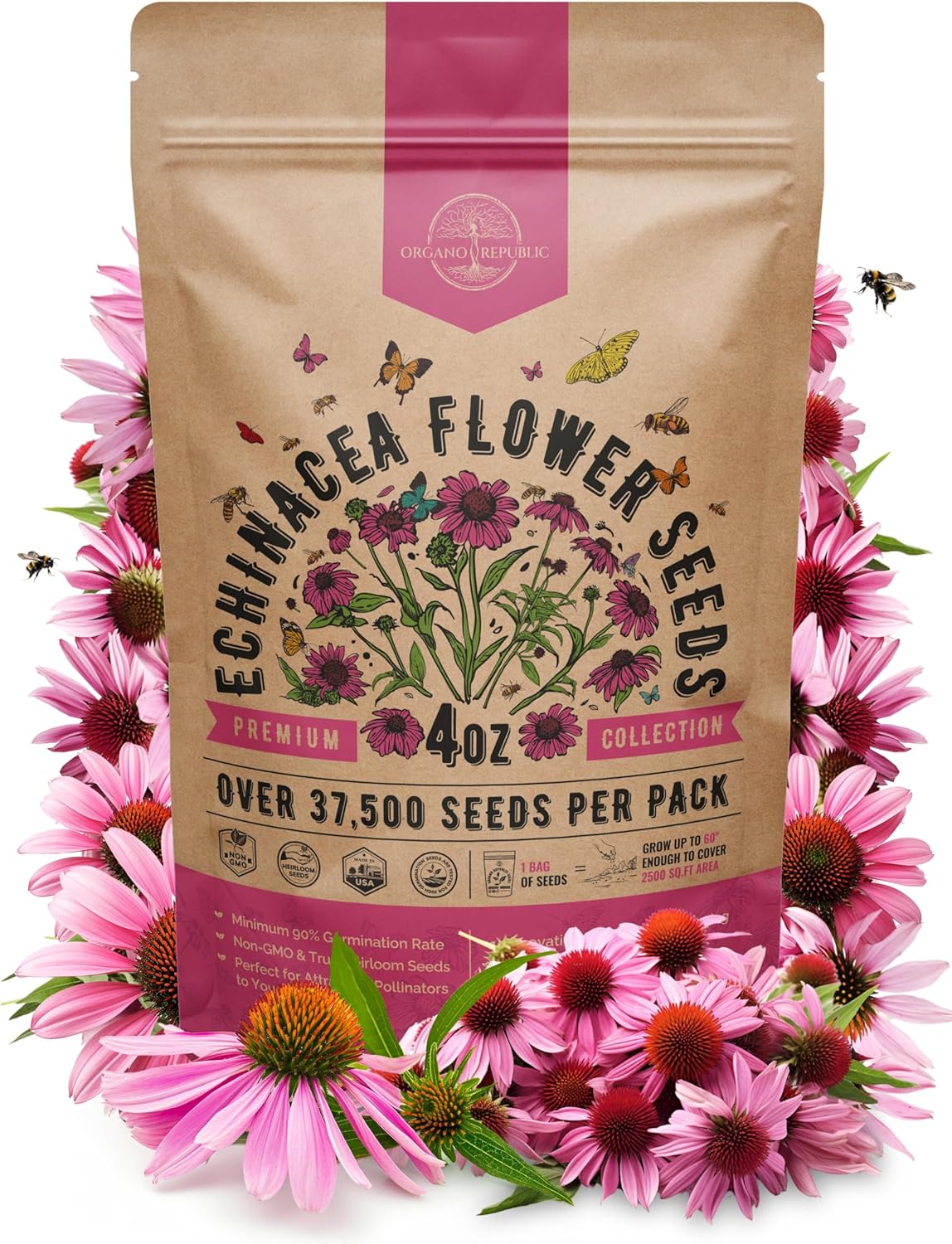 Sunflower Mix Seeds Pack 8 oz - Over 10,300 Non-GMO Heirloom Sunflower Seeds for Planting, Annual Flowers in Individual Seed Packet for Planting Home Garden Indoor & Outdoor Gardening
