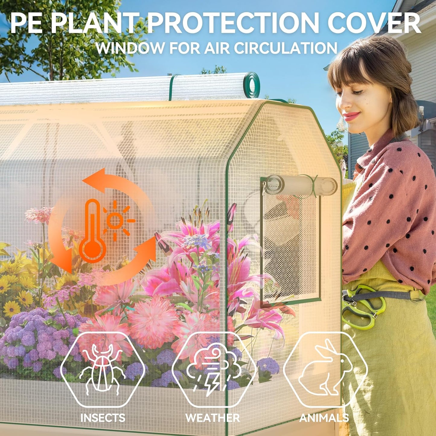 Lineware Raised Garden Bed with Self-Watering System, 6x3x1 ft Elevated Planter Boxes Outdoor with PE Cover, Galvanized Raised Beds for Gardening,Vegetables,Flowers, Backyard, Patio
