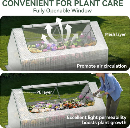 Lineware Raised Garden Bed with Self-Watering System, 6x3x1 ft Elevated Planter Boxes Outdoor with PE Cover, Galvanized Raised Beds for Gardening,Vegetables,Flowers, Backyard, Patio