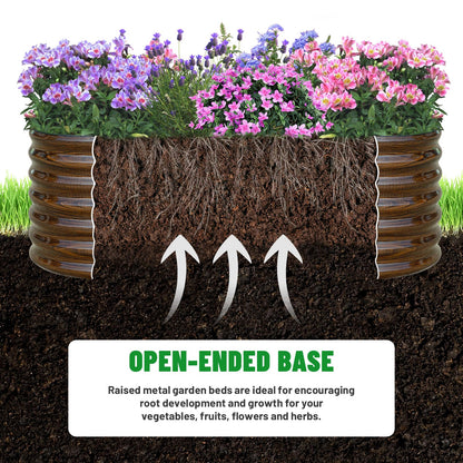 SnugNiture Galvanized Steel Raised Garden Bed Kit - 2 Pack 4x2x2 ft Metal Planter Box for Vegetables, Flowers, Herbs | Easy Assembly, Open Bottom Design for Optimal Drainage