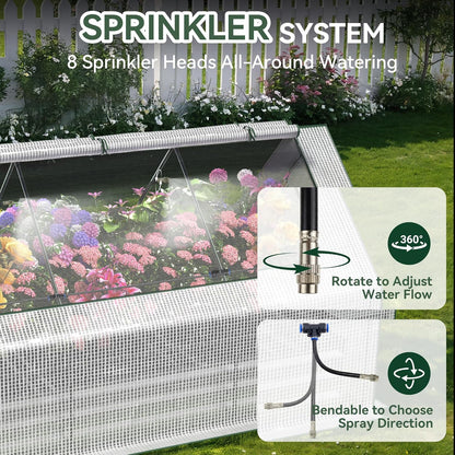 Lineware Raised Garden Bed with Self-Watering System, 6x3x1 ft Elevated Planter Boxes Outdoor with PE Cover, Galvanized Raised Beds for Gardening,Vegetables,Flowers, Backyard, Patio